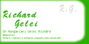 richard gelei business card